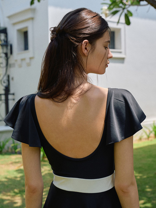 Flare Sleeves Swimsuit[LMBCSW228]-2color