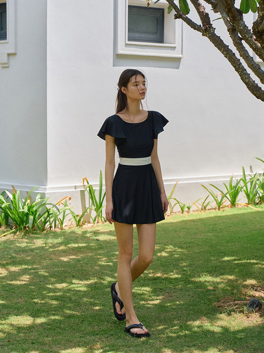 Flare Sleeves Swimsuit[LMBCSW228]-2color