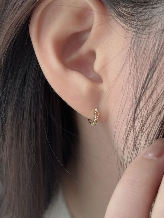 14k dot lace one touch earrings