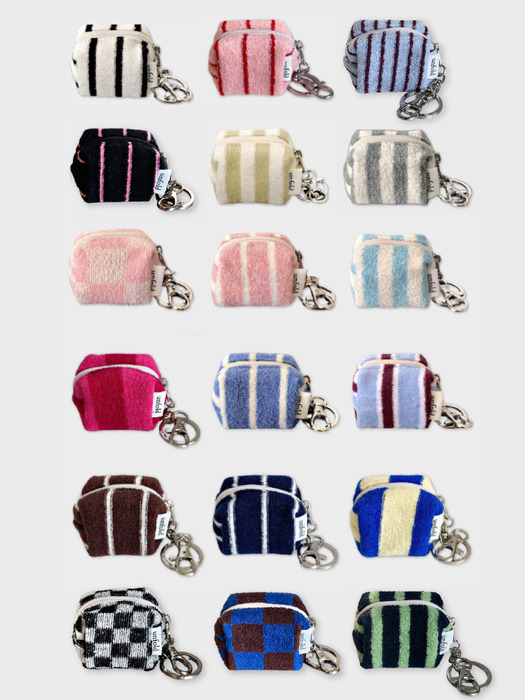 테리파우치 키링 1P 골라담기 Mini Terry Pouch Keyring (17Colors)