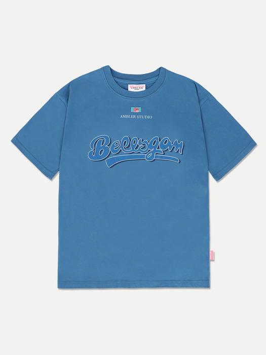 [Bellygom collaboration] Bellygom varsity Over T-Shirts BS306 (Blue)