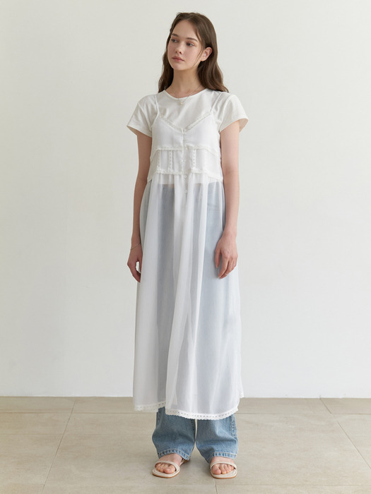 Dessert layered dress (ivory)