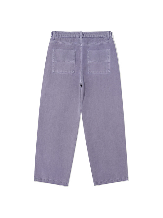 Latch tapered twill pants / Washed purple