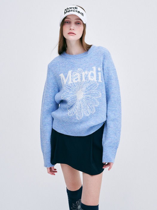 MOHAIR BLENDED KNIT PULLOVER_SKY IVORY