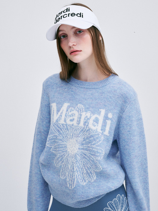 MOHAIR BLENDED KNIT PULLOVER_SKY IVORY