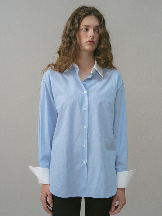 U Coloration Cuffs Point Shirt_3colors