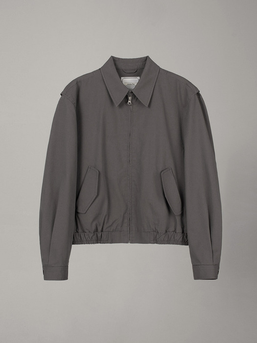 SOFT COTTON BLOUSON_CHARCOAL