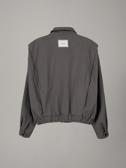 SOFT COTTON BLOUSON_CHARCOAL