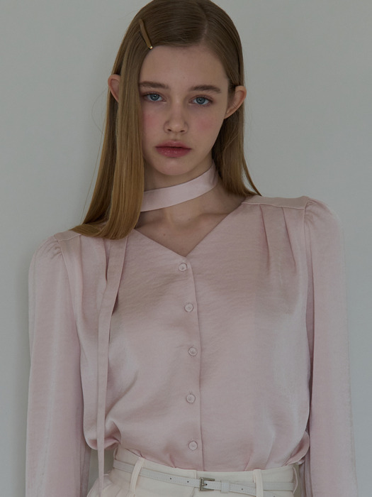 실키 타이 블라우스 3컬러 j1556