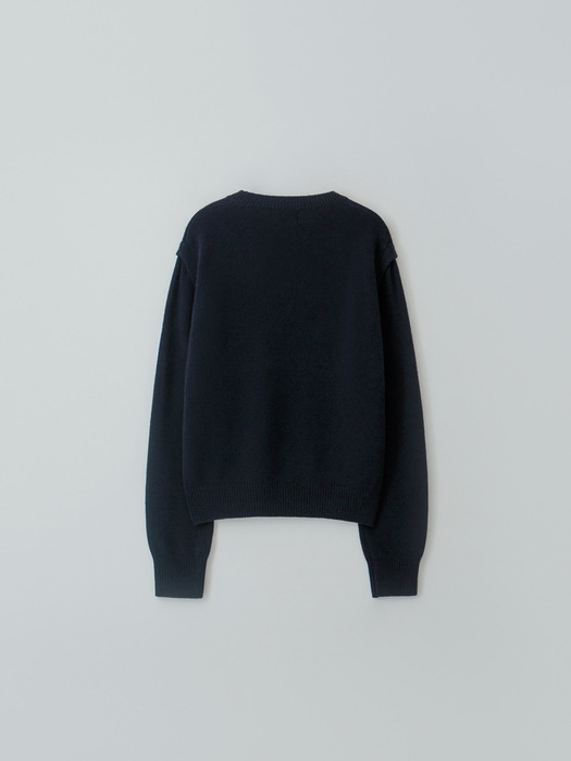 wool sweater (navy)