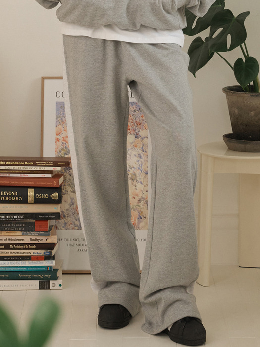 Wide-coloured track pants Gray