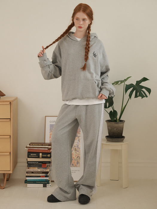 Wide-coloured track pants Gray