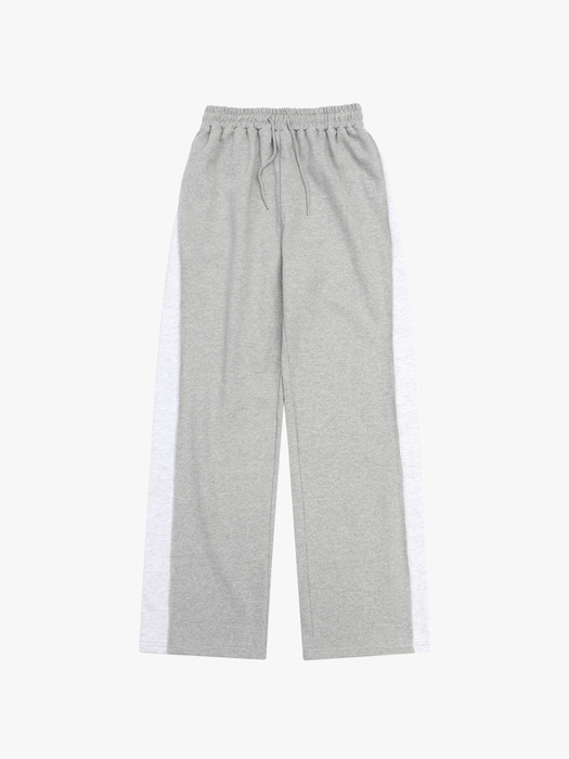 Wide-coloured track pants Gray