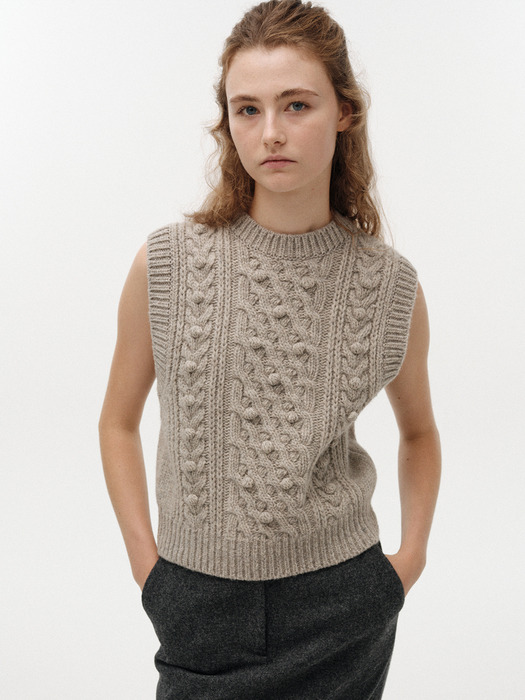 Latti wool vest (Ash gray)