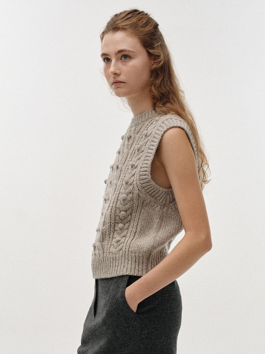 Latti wool vest (Ash gray)