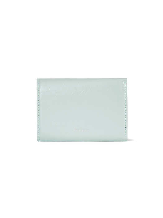 CRINKLE TRIANGLE TRIPLE WALLET D - PALE MINT