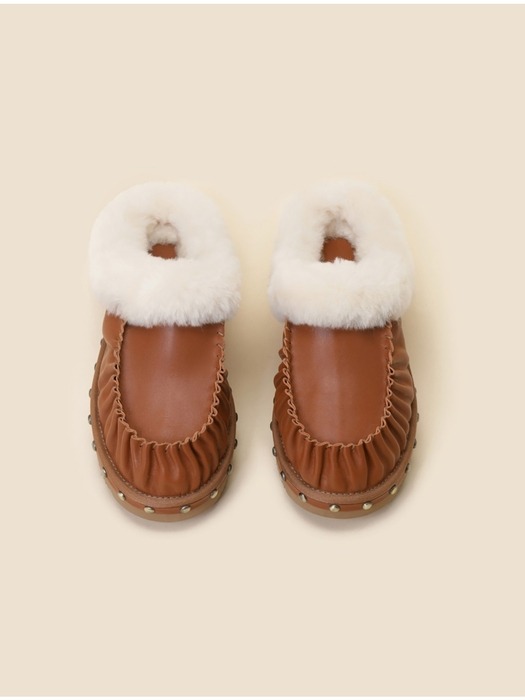 Point fur mule(brown)_DG2CW24703BRN