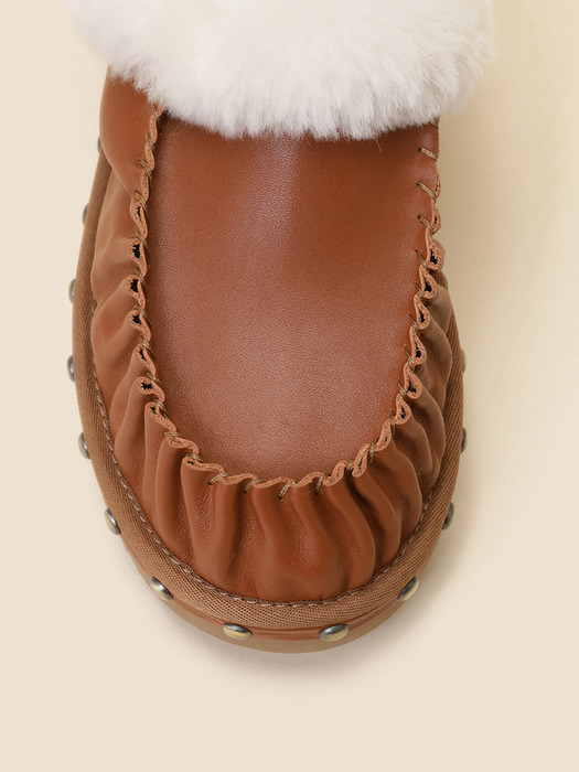 Point fur mule(brown)_DG2CW24703BRN