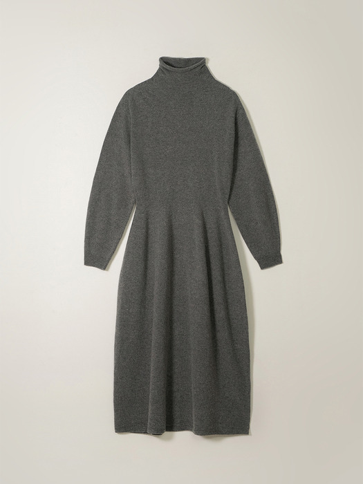 LINE WHOLEGARMENT KNIT DRESS_GRAY