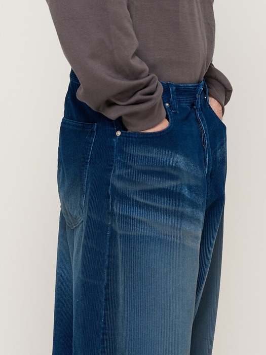 WASHED CORDUROY BALLOON PANTS (NAVY)