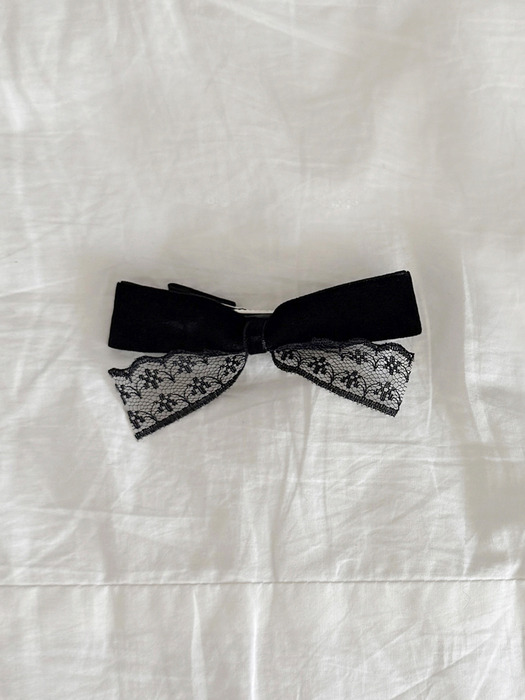 velvet lace ribbon hair pin