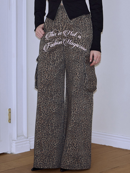 Leopard Wide Pants [Brown]