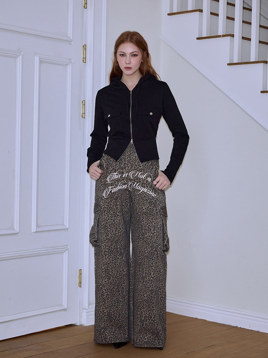 Leopard Wide Pants [Brown]