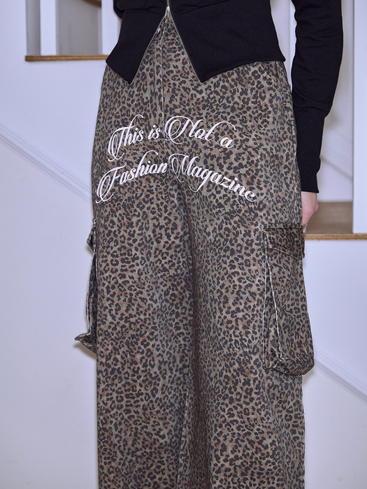 Leopard Wide Pants [Brown]