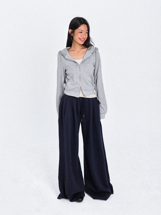 체크 오프닝 데일리 후드집업 (2 Colors)