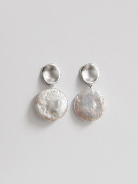 uneven pearl earrings (2colors)