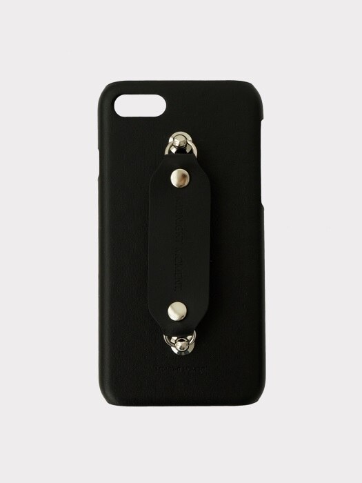 all leather grip case - black