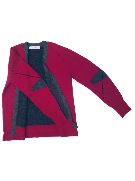 M8FC02A 	ARGYLE Cardigan  PINK