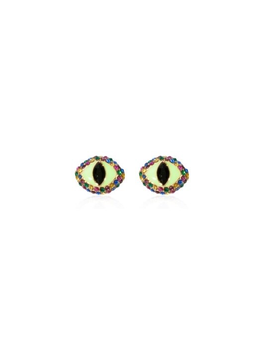Dino Eye Earrings-Gold