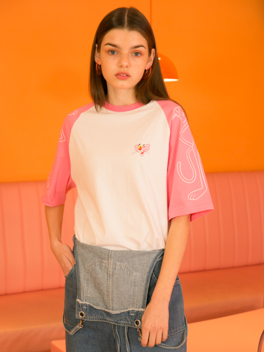 [SS19 Pink Panther] PP Raglan T-Shirts(Pink)