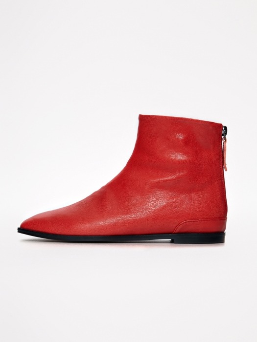 Red Flat Boots