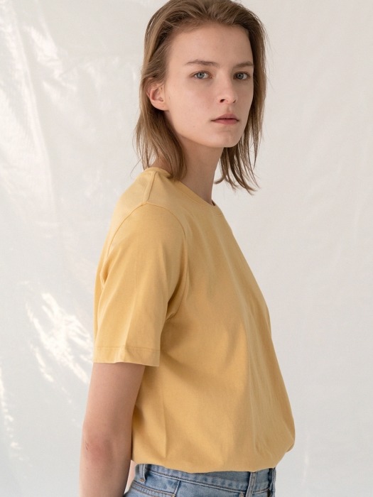 19LE cotton basic t-shirts (yellow)