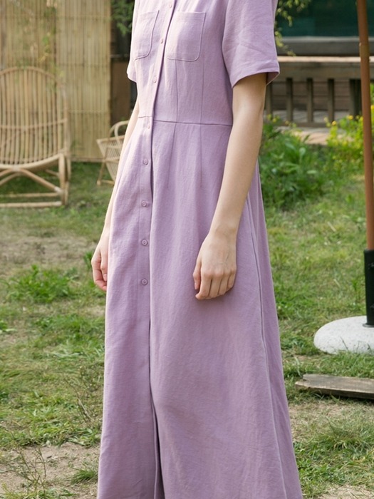 [단독] Soft Twill Dress - Lavender