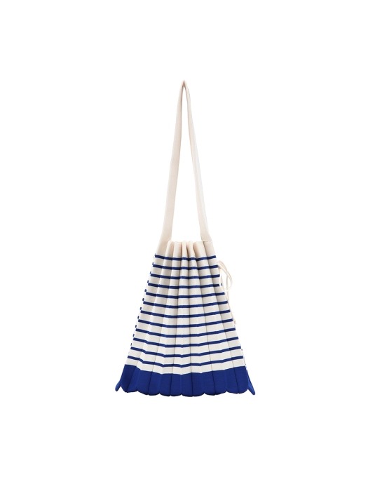 [단독] Lucky Pleats Knit M Stripe Royal Blue