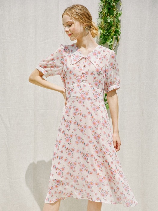 Shiny Flower Dress_Pink