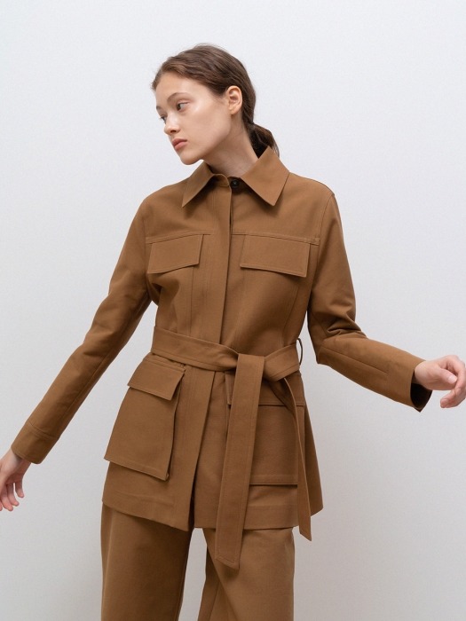 cotton field jacket (brown)