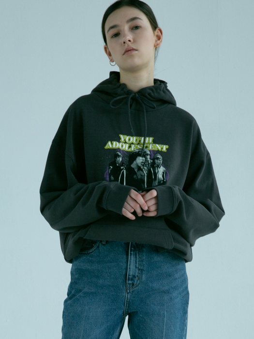 UNISEX NEWTRO YOUTH GRAPHIC HOODIE CHARCOAL UDTS9F104G3