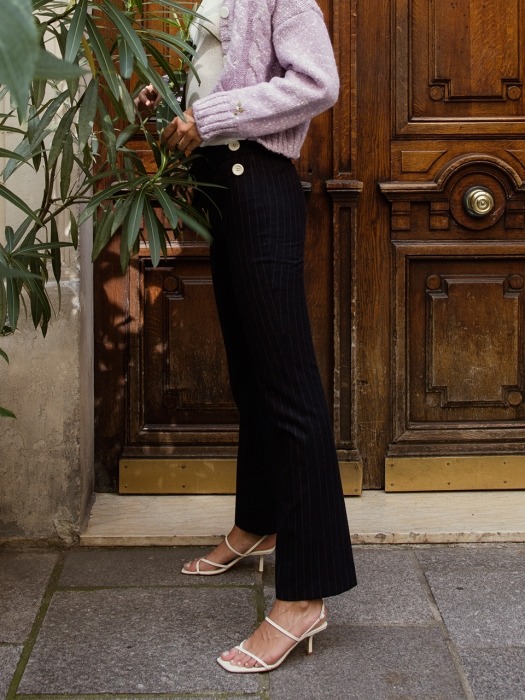 Flared Pinstripe Trousers