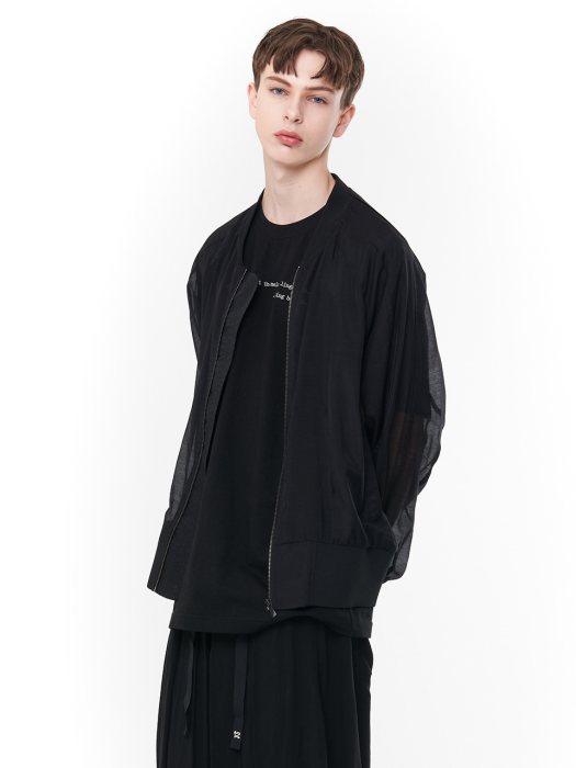 See-through Oversize MA-1 (BK)_ PA1JP0303