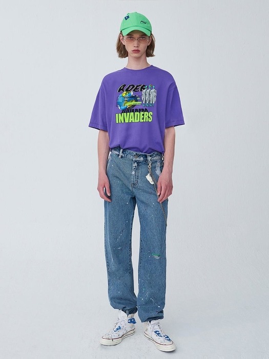 ADER ERROR아더에러]Invaders t-shirt Purple