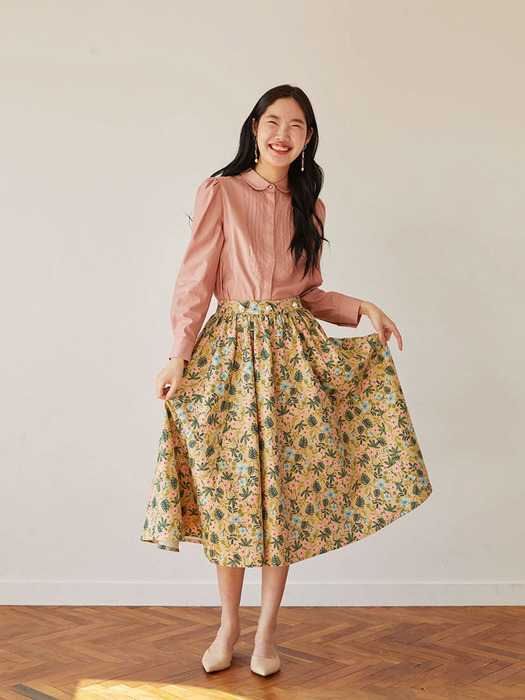 rose full skirt (beige)