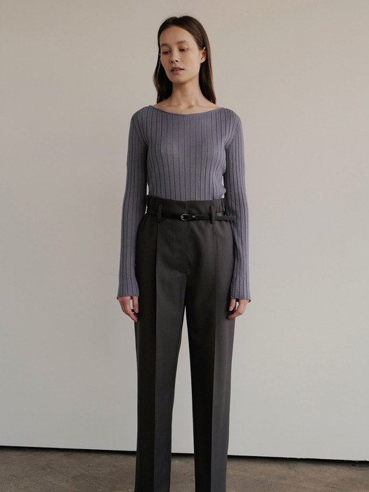 Wool slim top(violet)