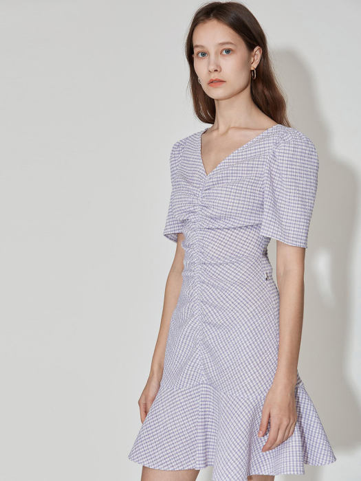 Stretch Seersucker Dress [Lavender] JSDR0B915V1