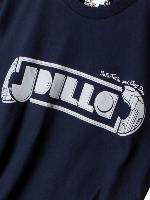[ SFTG by sofartogo ] #3 J DILLA x DETROIT  t-shirts ( navy )
