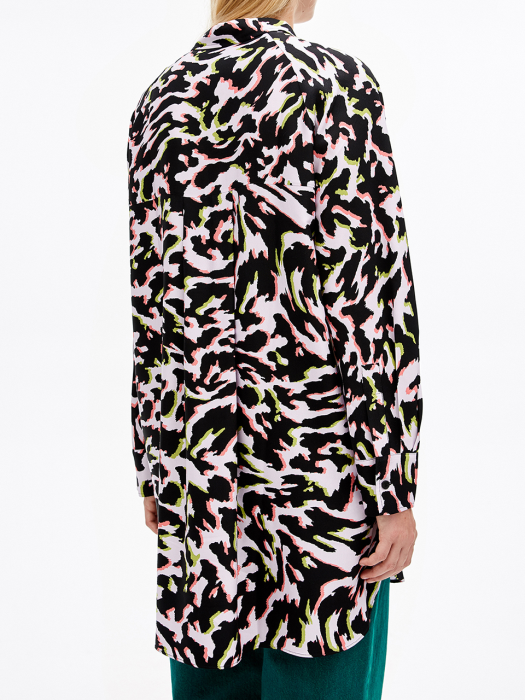 Pink Animal print oversized shirt_B206AWB007PK