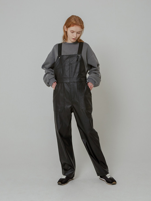 LEATHER OVERALL_BLACK